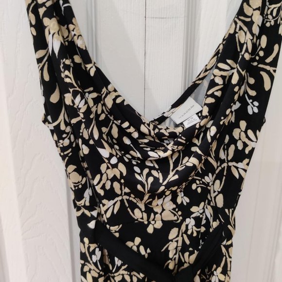 Merona Black Tan Sleeveless Tie Waist Dress Size XS - Picture 3 of 3